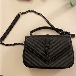 Black quilted crossbody